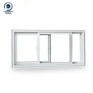 Prima estilo americano horizontal solo deslizamiento UPVC ventana China precio de fábrica de alta calidad ventana insonorizada