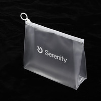 Trousse de beauté personnalisée en vinyle PVC poly givré trousse de toilette cosmétique de voyage pour femmes trousse de maquillage transparente avec fermeture éclair