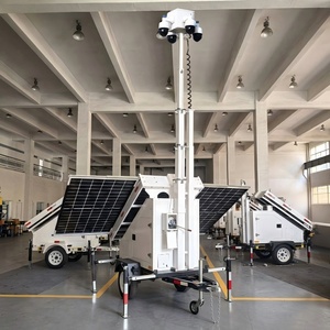 Remolque con Cámara de Seguridad Móvil, Alimentado por Energía Solar, Mástil de 6m, Torre CCTV, IP65 Impermeable, Cámara Opcional para Eventos Públicos - Product Image 1