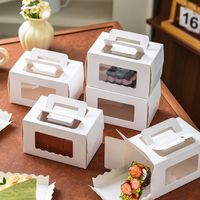 Boîte à gâteau roulé suisse biodégradable personnalisée de 6 pouces, emballage imprimé offset pour la vente à emporter