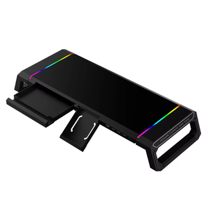 RGB Multifunctional PC <strong>Computer</strong> Monitor Stand Aluminum Foldable Desk Riser with Four USB Ports Mobile Phone Holder New Product - Product Image 1