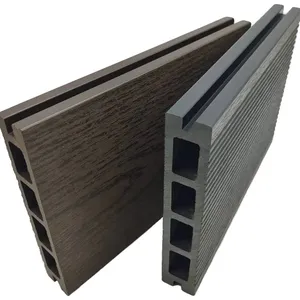 Engineered WPC Hollow Decking Outdoor Decorative WPC Flooring Eco-Friendly Composite Decking Embossing board