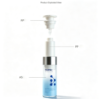 Flacon pompe sans air, flacon cosmétique PP/AS, contenant vide pour sérum de soin, logo personnalisé pour tonique et essence faciale