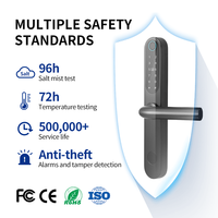 Serrure intelligente OYO élégante, sécurisée, intelligente, avec empreinte digitale Alexa, électronique, à mortaise variée, numérique, anti-soleil, pour porte d'entrée