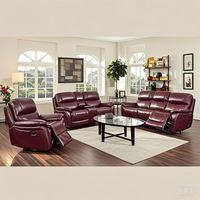 Canapé inclinable moderne en cuir, extensible et pliable, trois places, sectionnel, pour home cinéma et salon