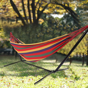 ममके स्टैंड भारी शुल्क स्टील फ्रेम हैंगहुक इनडोर आउटडोर भारी शुल्क स्टील हैममॉक स्टैंड - Product Image 1