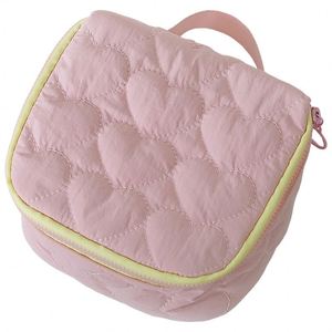 K-Style <b>Large</b> Capacity Puffy <b>Toiletry</b> <b>Bag</b> Fashion Portable Satchel Quilted Travel Cosmetic Case Puffer Makeup <b>Bag</b> With Zipper - Product Image 5