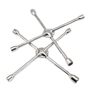 <span class=keywords><strong>Clé</strong></span> <span class=keywords><strong>à</strong></span> roue <span class=keywords><strong>à</strong></span> quatre voies robuste <span class=keywords><strong>à</strong></span> tête hexagonale en acier 45 # adaptée <span class=keywords><strong>à</strong></span> la réparation de pneus de voiture <span class=keywords><strong>clé</strong></span> croisée de Type universel - Product Image 1