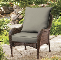 Chaise d'extérieur tressée pour balcon, imperméable, avec sangle amovible et lavable, style minimaliste moderne, en polyester et éponge, pour mobilier de jardin.