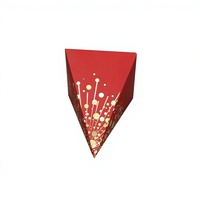 Individuelle Logo-Pyramiden-Geschenkbox Dreieckige Papierbox mit Glitzer-Goldfolie Magnetverschluss für Weihnachten, Feiertage, Hochzeiten, Gastgeschenke und Süßigkeiten