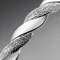 Bracelet manchette torsadé en cuivre plaqué argent pour femme, double texture, spirale ouverte, poli et givré, minimaliste, tendance, cadeau, bijoux