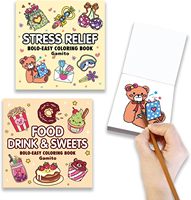 Mini Libro para Colorear de Bolsillo con Encuadernación Plana para Niños Pequeños, Regalos de Cumpleaños, Entretenimiento de Viaje y Manualidades Preescolares