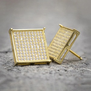 Orecchini a Perno Quadrati Semplici per Donne, Accessori Moda per Uso Quotidiano, Outfit Casual e Regalo - Product Image 1