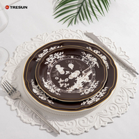 Service de table en céramique et porcelaine décorative écologique moderne, style italien de luxe, plats personnalisés pour cadeaux d'affaires