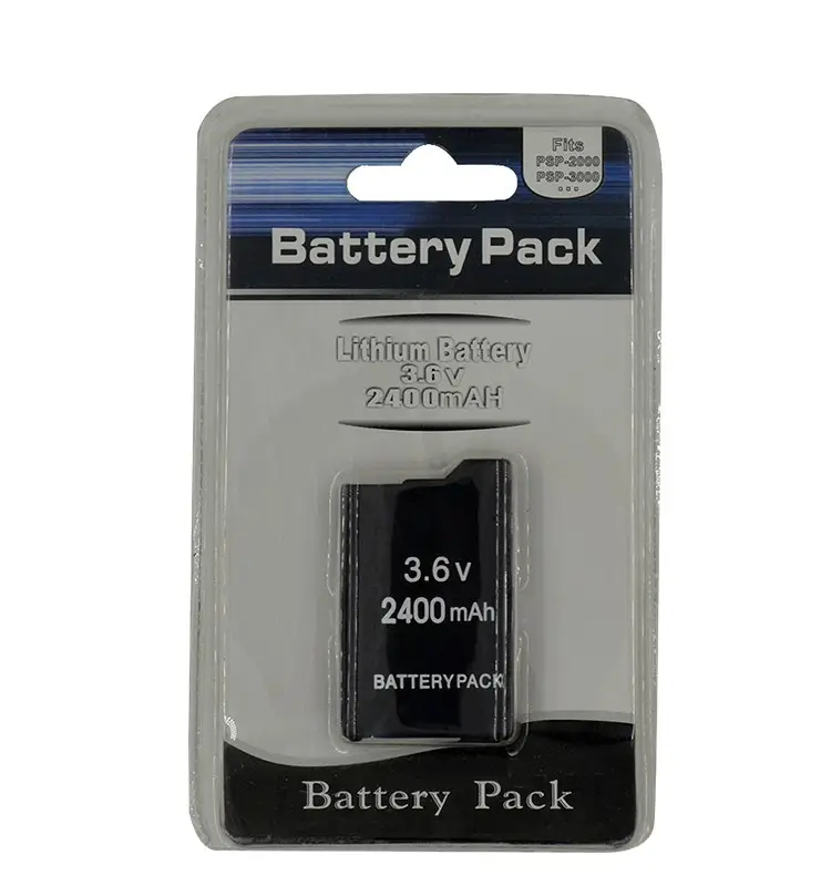 Lot de batteries de remplacement PSP portable, 2400mAh, rechargeables, pour contrôleur Sony PSP 3000/2000