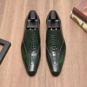 2025 New Top Luxury Designer Arrival Breathable <b>Waterproof</b> Men's Business Formal <b>Shoes</b> Toe Anti-Slip Lightweight Lace-Up Genuine - Product Image 1