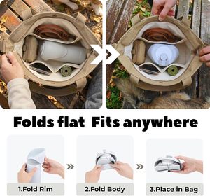 Bouteille d'eau pliable pour animaux de compagnie légère, pour les voyages en plein air, étanche, sans BPA, portable, pour chien - Product Image 2