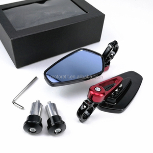 <span class=keywords><strong>Espejo</strong></span> plegable para motocicleta, personalizado, profesional, a buen precio, azul, antideslumbrante, CNC - Product Image 5