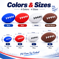 Ballon anti-stress souple en mousse PU, football américain, personnalisable avec logo et couleur, OEM ODM, fournisseur de cadeaux promotionnels en gros