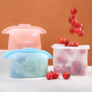 Bolsas de Almacenamiento de Alimentos Estilo Simplicity, 1000 ml, Bolsas para Conservar Frescura en el Refrigerador, Aptas para Microondas, de Silicona de Grado Alimenticio - Product Image 1