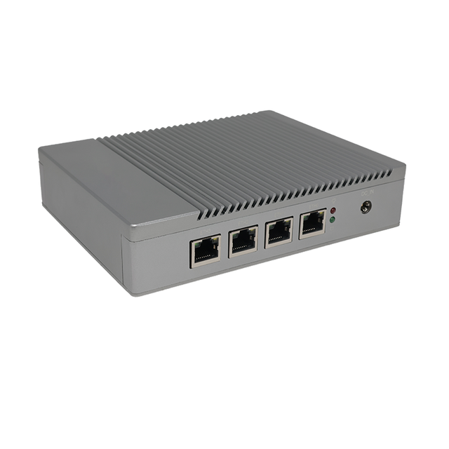 4*2.5GbE LAN Pfsense Firewall Router Fanless Industrial Mini PC Embedded Network Firewall Vpn with SSD HDD Dual Display Screen