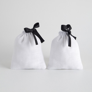 Cotton Drawstring <b>Bags</b> <b>White</b> Rectangular Jewelry Packaging 8x10cm 15x20cm Bracelet Bangle Storage <b>Bag</b> - Product Image 1