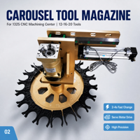Routeur CNC JLE CNC TECH avec magazine d'outils linéaire 16 outils ATC 1325 pour la découpe continue de panneaux