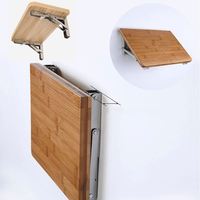 Support mural pliable robuste en fonte et acier inoxydable pour banc, table ou étagère, conception triangulaire pliable