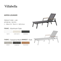 Chaise longue de piscine réglable, mobilier de jardin, aluminium, chaise longue d'extérieur pour hôtel