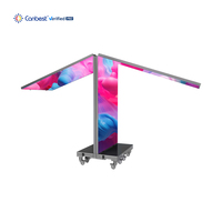 Écran d'affichage LED pliable double face CANBEST CJ FOLD pour événements créatifs, totem numérique ultra-fin pour affiches intérieures