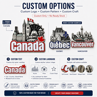 Aimant de réfrigérateur en métal 3D personnalisé, sans stock préparé, avec vue panoramique de Toronto, Vancouver, Québec, Canada – Souvenir touristique