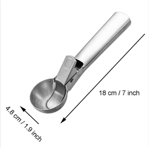 Custom Personalized logo Quick Release Stainless Steel Trigger Ice Cream Scoop Kitchen Tool for Promotional Gifts - Product Image 2