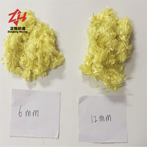 Fibra de Aramida de Corte Corto de 6 mm y 12 mm Resistente al Calor para Refuerzo de Concreto - Product Image 1