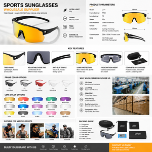 Somta, Crea Tu Propia Marca, <span class=keywords><strong>Gafas</strong></span> de Sol para Ciclismo con Armazón TR90, Reducción de Reflejos en la Superficie del Agua, Resistentes al Viento, para Carretera y <span class=keywords><strong>Montaña</strong></span> - Product Image 5