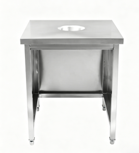 Poubelle de restaurant en acier inoxydable pour restauration rapide, équipement de cuisine, fabrication en acier pour cuisine commerciale, fournitures pour restaurants et hôtels - Product Image 4