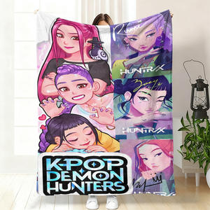 Nouvelle couverture en flanelle personnalisée, motif anime KPOP chasseur de démons, pour la sieste, utilisable toute l'année - Product Image 4