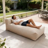 Chaise longue d'extérieur imperméable, pouf, transat de piscine, chaise longue de jardin, coussin de sol pour terrasse, pont ou plage