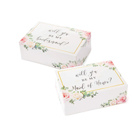 Free Design Custom Luxus beliebte Geschenk boxen für Brautjungfer Vorschlag Geschenk Geschenk Box Set