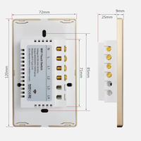 Interruptor Inteligente de Pared CHNLAN, Estándar Estadounidense, Tuya, Metálico, Zigbee 3.0, Táctil, 220V/110V, 10A, Unipolar