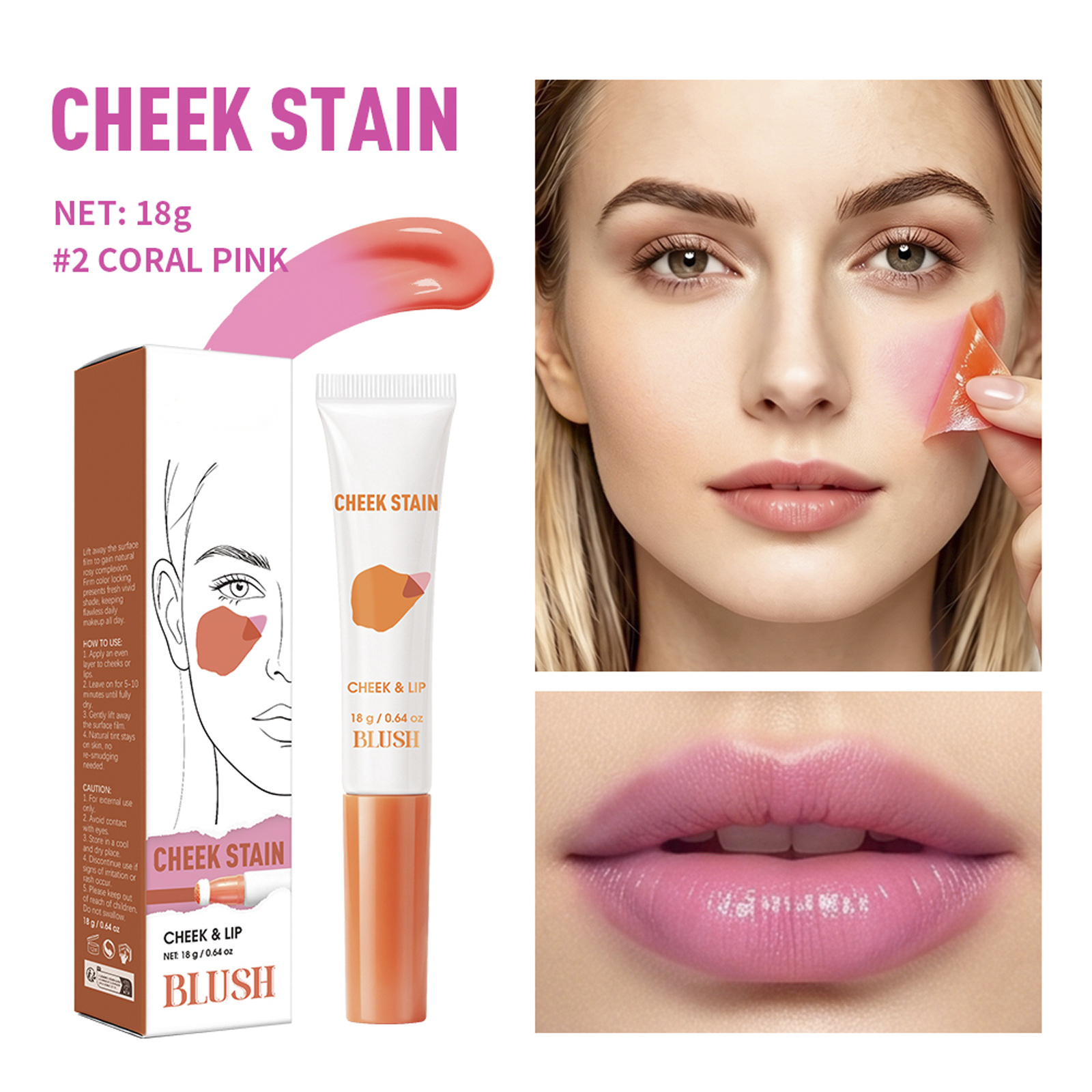 Blush détachable 2 rose corail