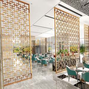 Panel de Separación Móvil de Acero Inoxidable con Corte Láser LL286, Diseño Contemporáneo, para Interiores de Restaurantes y Hoteles, Impermeable - Product Image 3