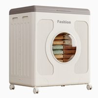 Boîte de rangement carrée à rabat grande capacité, organisateur en plastique, armoire multifonctionnelle pour le rangement domestique des appareils mobiles