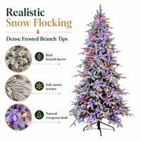 Guirlandes lumineuses de Noël d'intérieur à brancher, LED blanc chaud, pré-éclairées pour arbre de Noël, décoration de fenêtre et de fête
