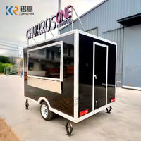Camion à glace mobile à 2 roues pour cuisine complète Camion à glace pour jus de fruits et café Remorque mobile pour boissons Camion à nourriture avec cuisine complète