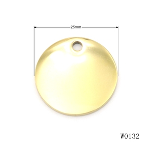 Etiqueta de Metal de Calidad para Bolsos, Etiqueta Circular de Acero Inoxidable para Collares, Etiqueta de Metal Personalizada con Logotipo para Decoraciones o Collares - Product Image 2