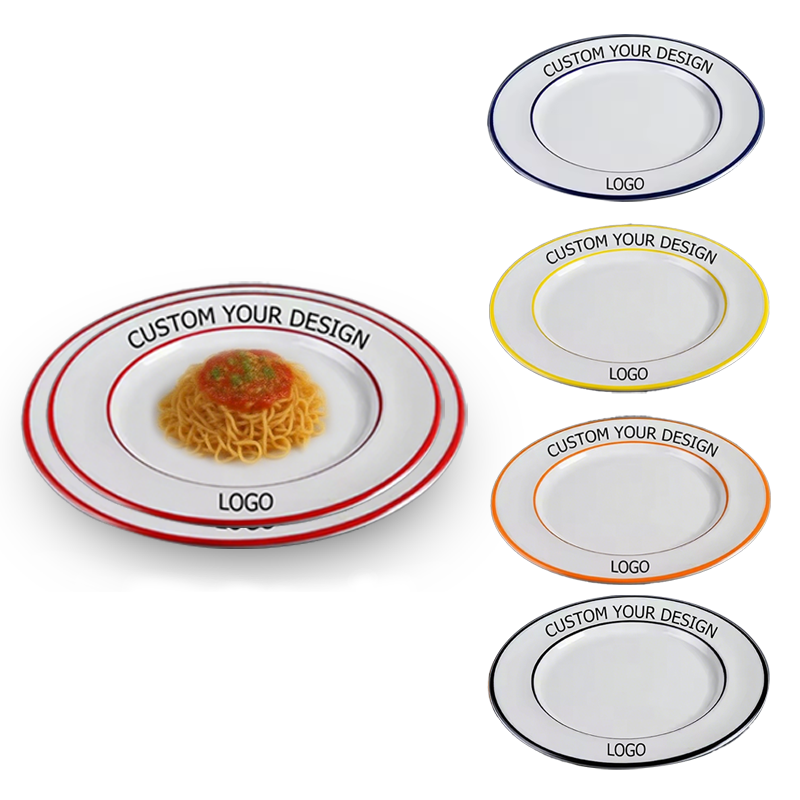 Classic White Ceramic Dinner Plates and