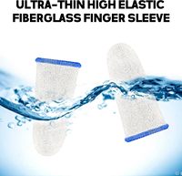 Guantes para la yema del dedo del juego móvil, a prueba de sudor, antideslizante, pantalla táctil, manga para el dedo, transpirable, cubierta para la yema del dedo del juego, fibra de vidrio