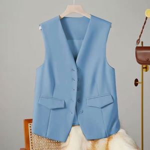 Gilet Elegante HANO da Donna, Nuovo Modello Primavera-Autunno, Stile Coreano, Giacca Senza Maniche Ampia, Cardigan Monopetto - Product Image 2