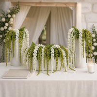 Tige artificielle de plantes suspendues Amarante blanches et vertes en cascade pour la décoration de mariages, de maisons et d'événements