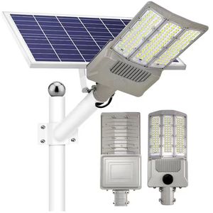 200W-600W IP66 방수 <span class=keywords><strong>LED</strong></span> 태양광 가로등 야외 정원용 알루미늄 바디 리모컨 배터리 CE/FCC 인증 6000K - Product Image 1